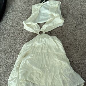 Forever 21 Cream Backless Dress